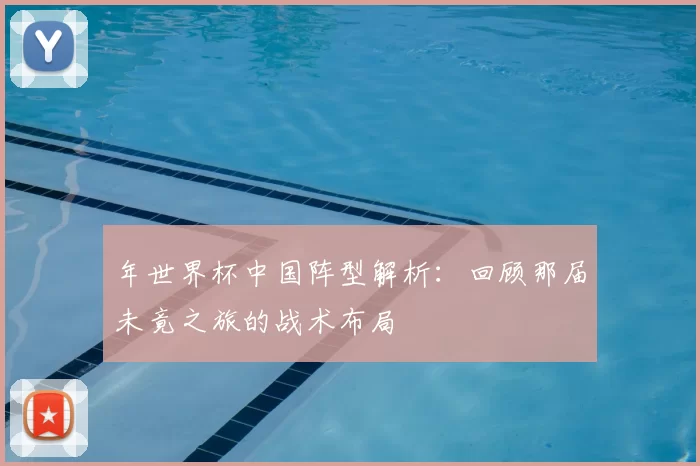 年世界杯中国阵型解析:回顾那届未竟之旅的战术布局